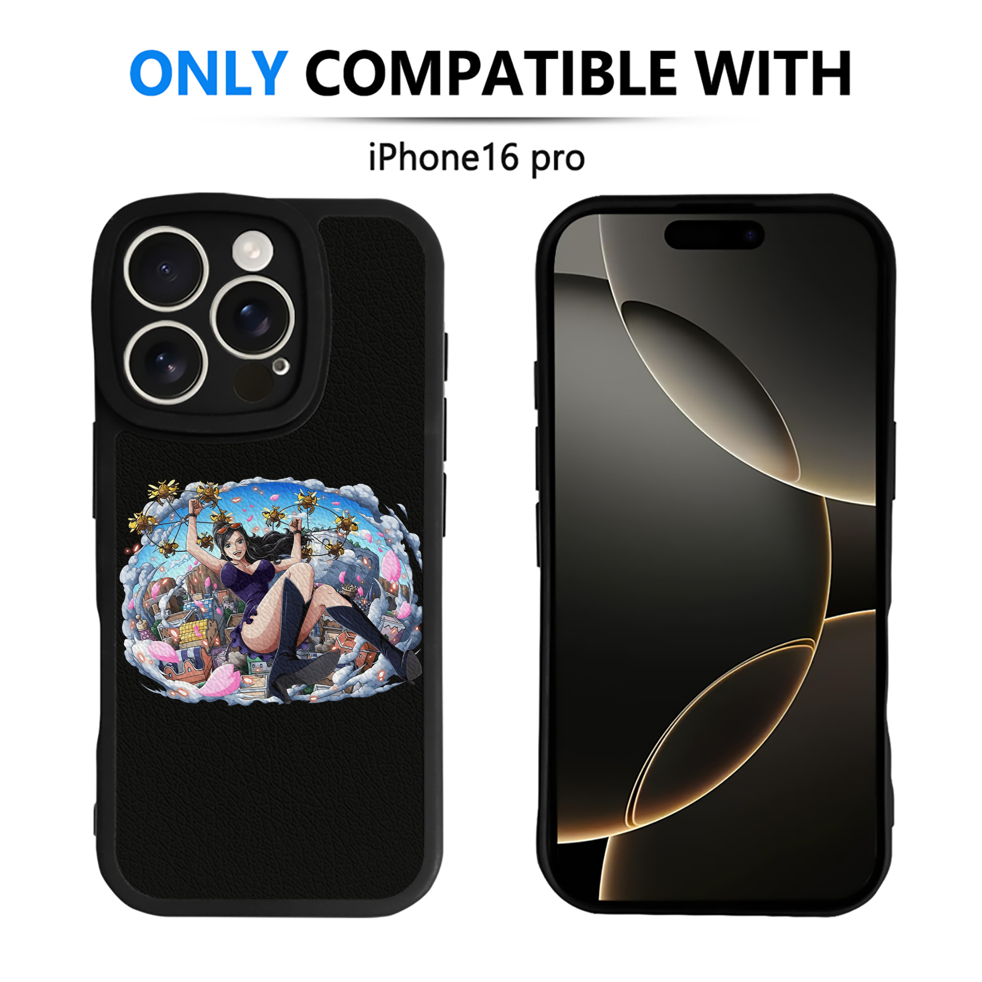 （画像用） ワンピース ニコ・ロビン ONE PIECE Nico Robin 【iPhone 16シリーズ対応】シリコンスマホケース（レザー調） 材質：シリコン